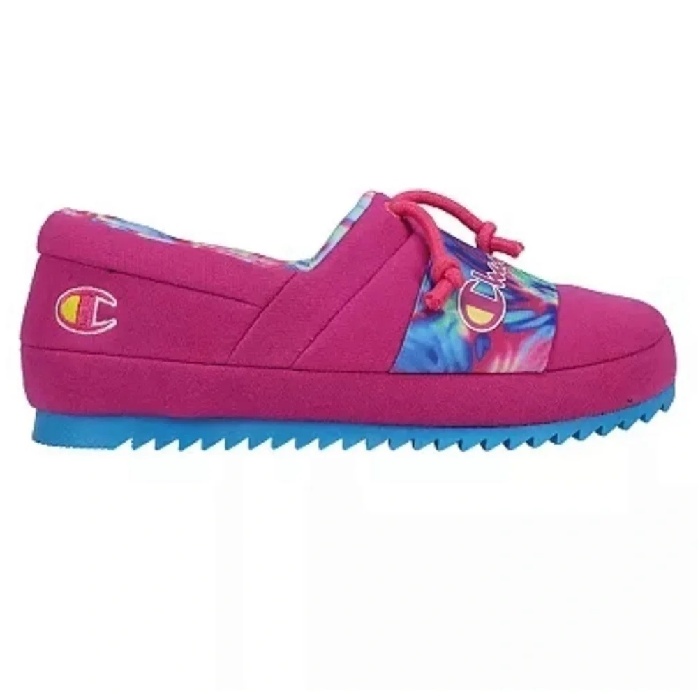 Champion Academy Youth Women’s Pink Tie Dye Slippers Slide On Shoes Sz 6 NWT